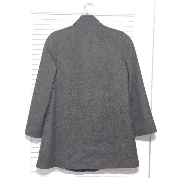 Jimmy Hourihan Women's Gray Wool Swing Coat Size M (E 40) Made In Spain 2939 - Picture 11 of 15